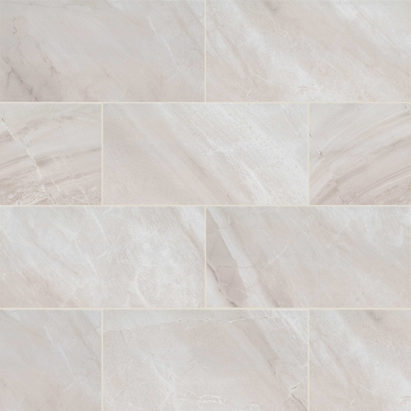 Adella Gris Satin 12 In. X 24 In. Glazed Ceramic Wall Tile, 7PK